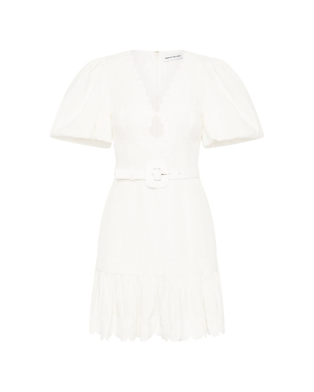 [Rebecca Vallance] Short sleeve dress SS26 2601-1534  IVORY