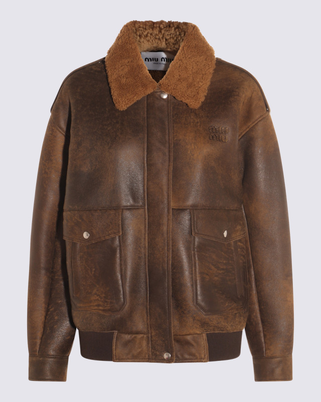 [Miu Miu] Leather Jacket FW25 MPV960172PF0003