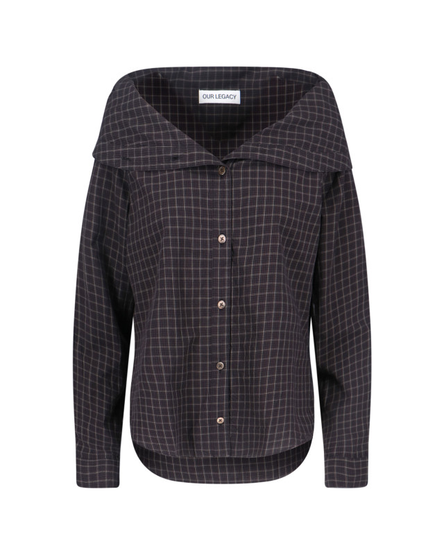[Our Legacy] Shirts Long Sleeve FW25 W4252KBBLACK FAUX LUMBERJACK CHECK