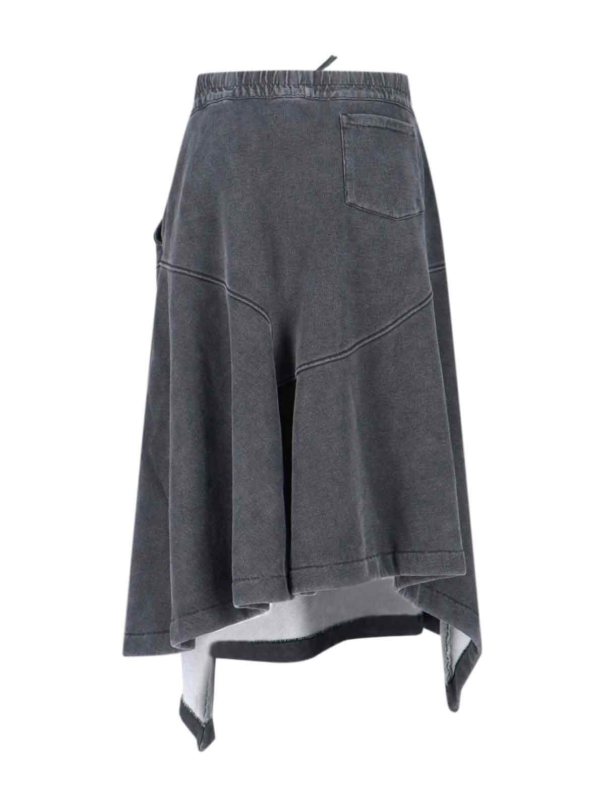 [Our Legacy] Midi skirt FW25 W4256LFBLACK 1000 POINTS PRINT