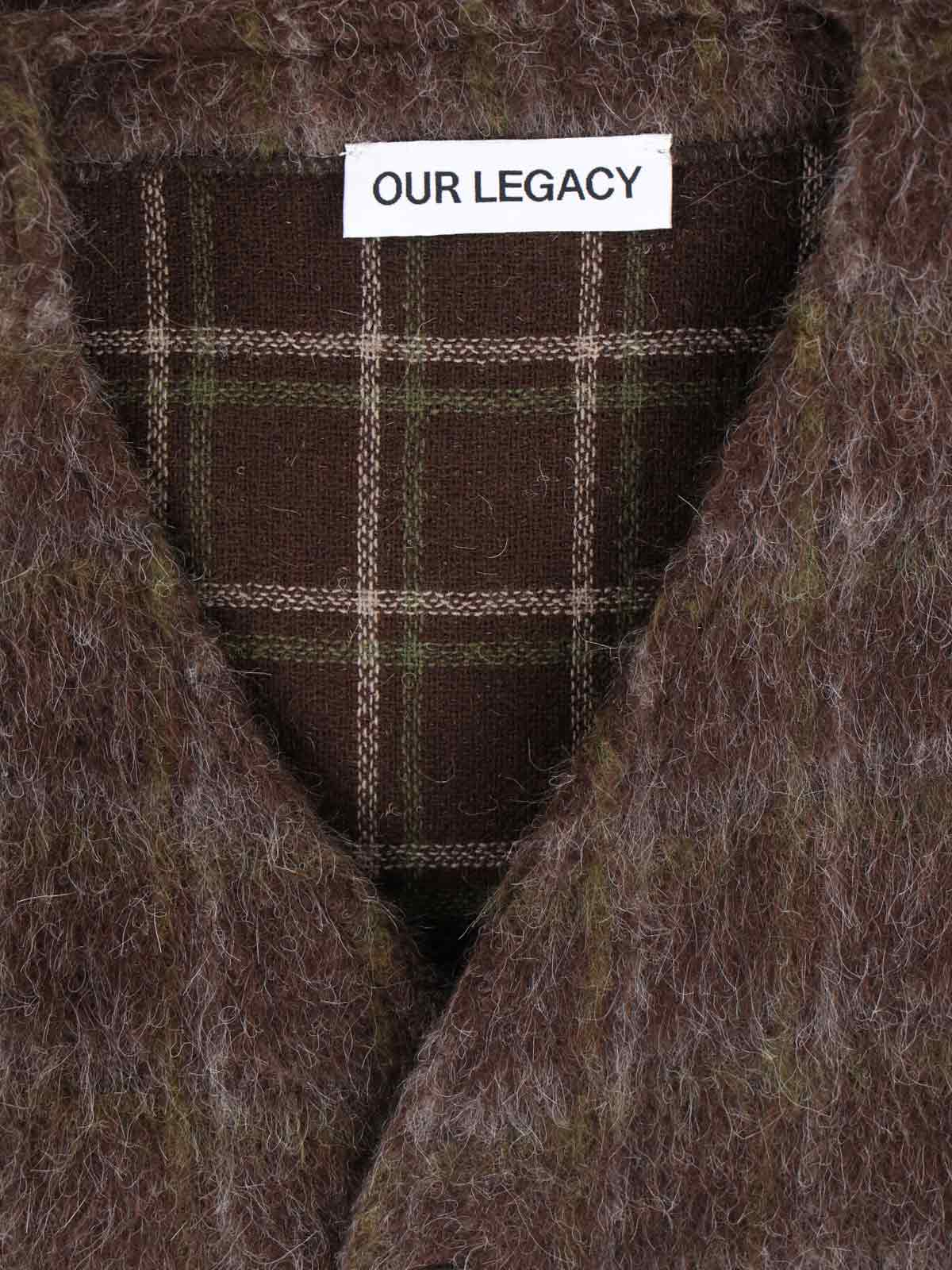 [Our Legacy] Cardigan FW25 M4256CDDORF CHECK HAIRY WOOL