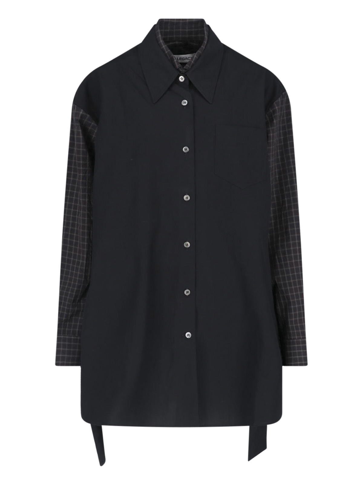 [Our Legacy] Shirts Long Sleeve FW25 W4252GBBLACK LIQUID POPLIN