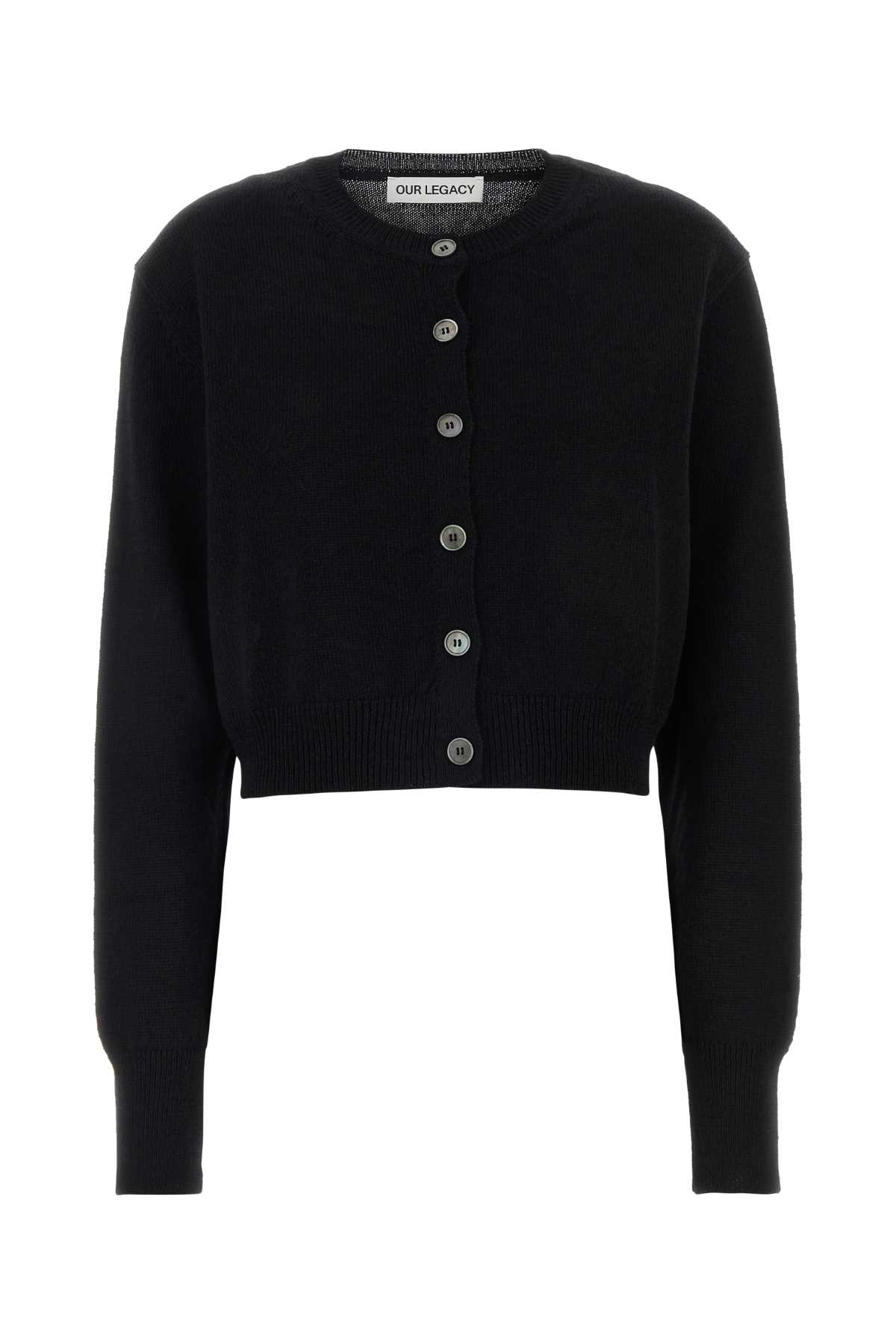 [Our Legacy] Cardigan SS26 W2263MB BLACOALINWOO