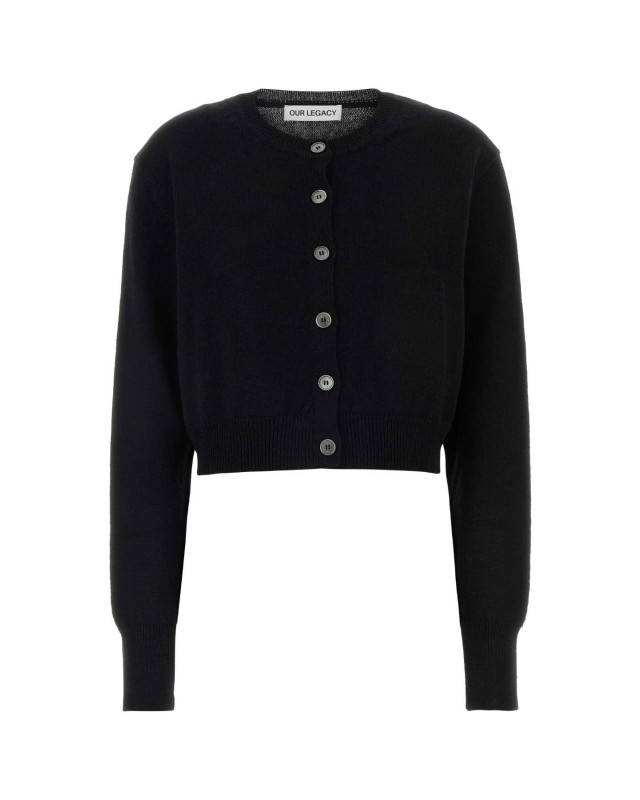 [Our Legacy] Cardigan SS26 W2263MB BLACOALINWOO