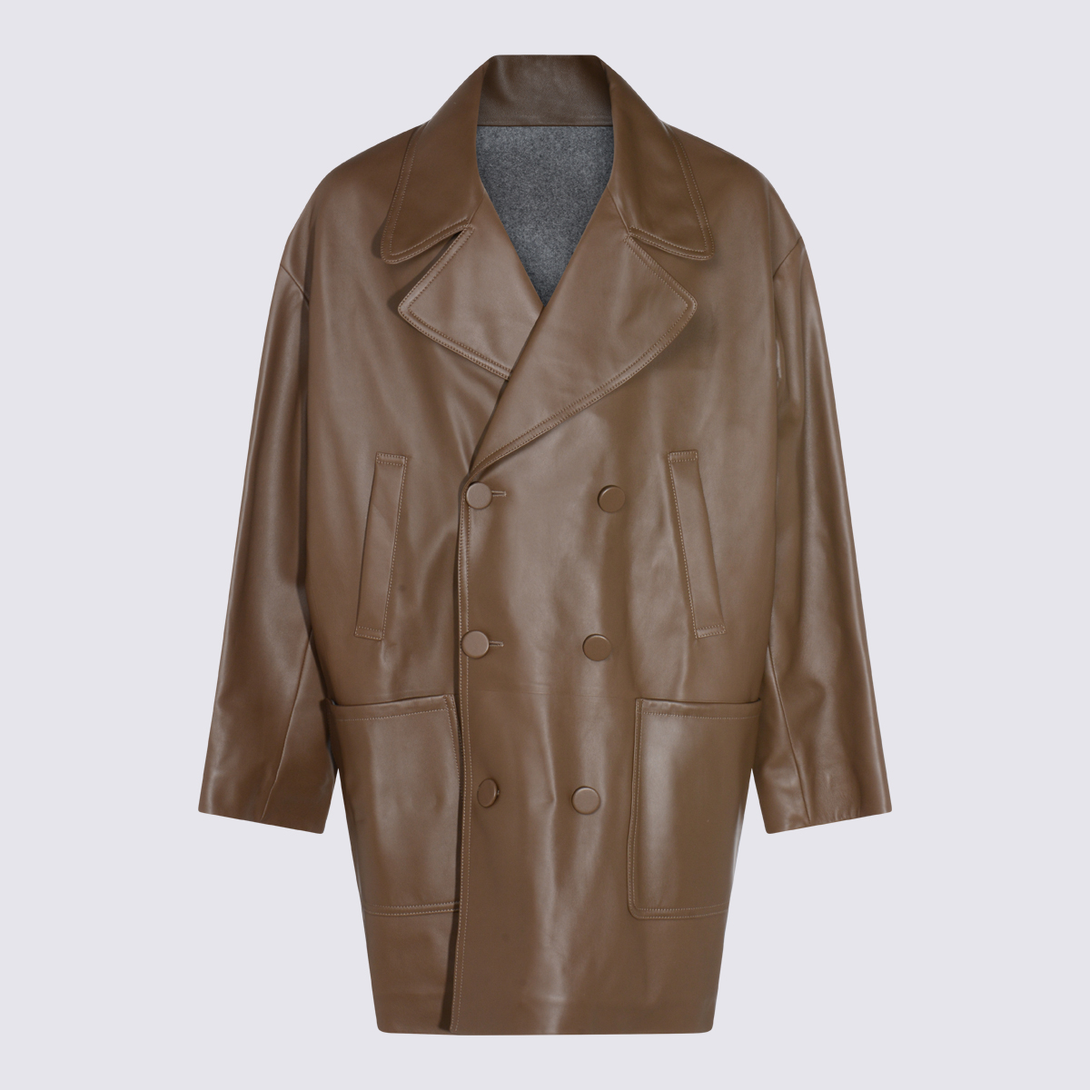 [Fendi] Leather Jacket FW25 FPJ897AQOIF1LUZ