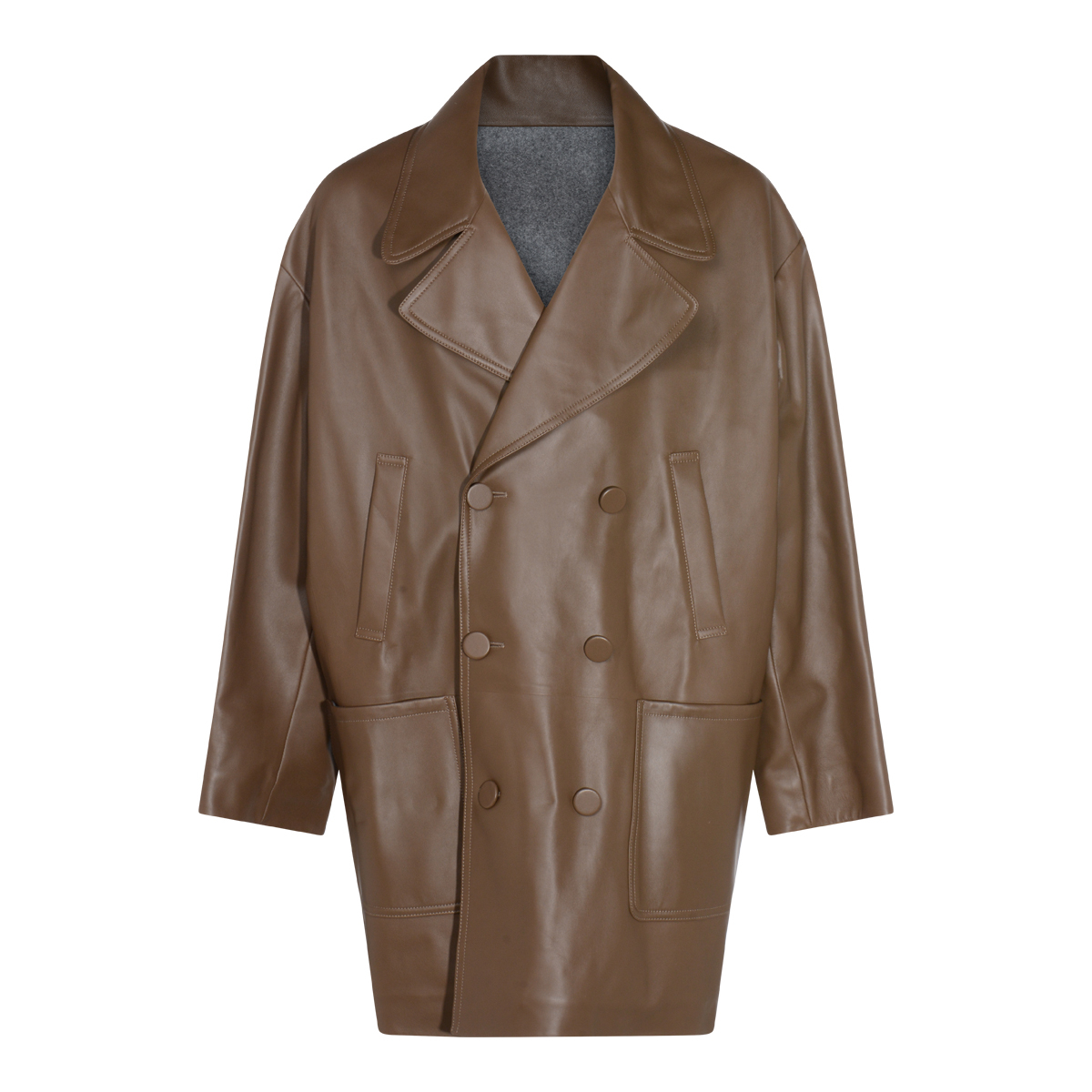 [Fendi] Leather Jacket FW25 FPJ897AQOIF1LUZ