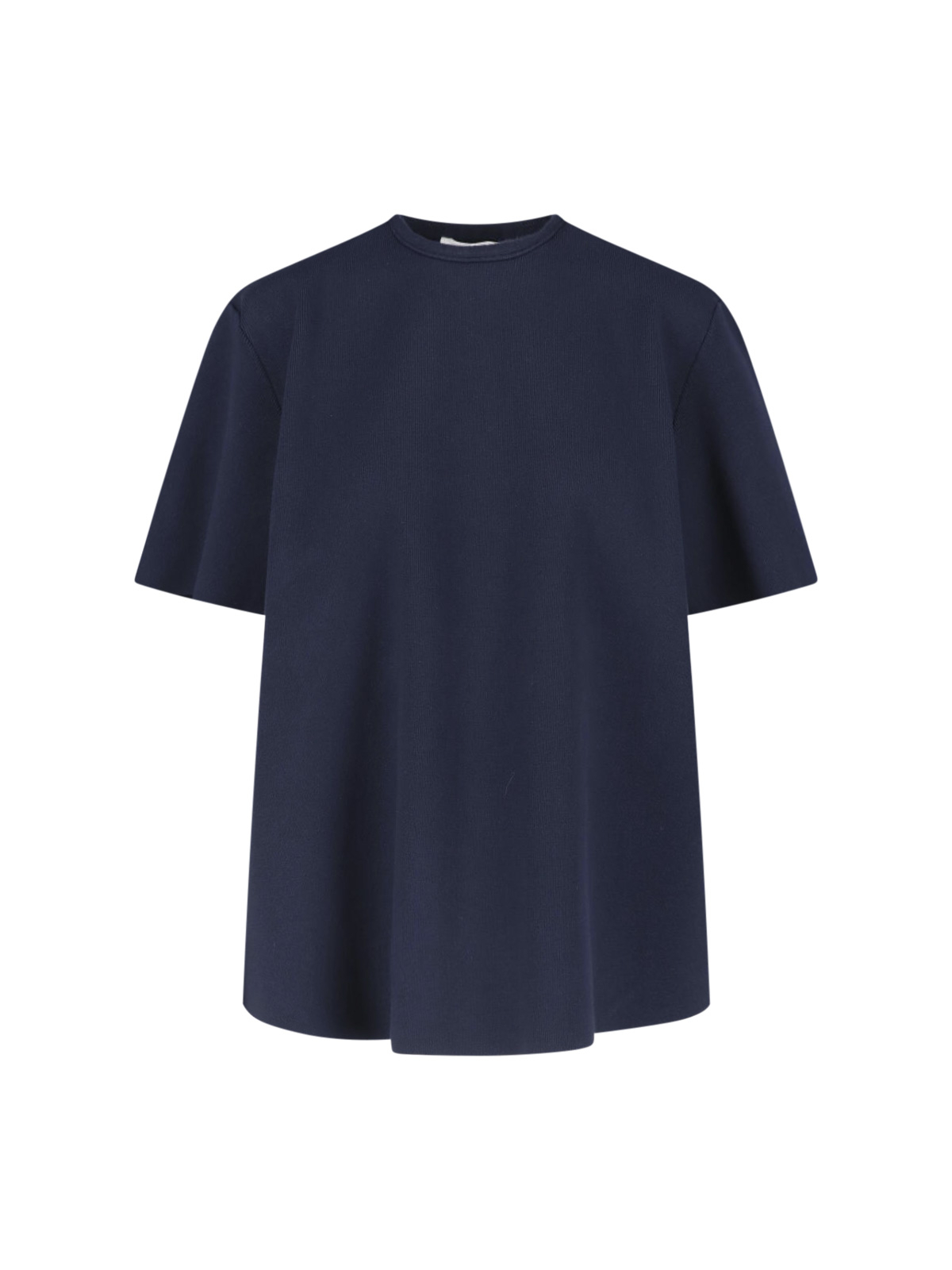 [THE FRANKIE SHOP] Shirts Short Sleeve SS26 LENI KNIT OVERSIZED T SHIRTNAVY