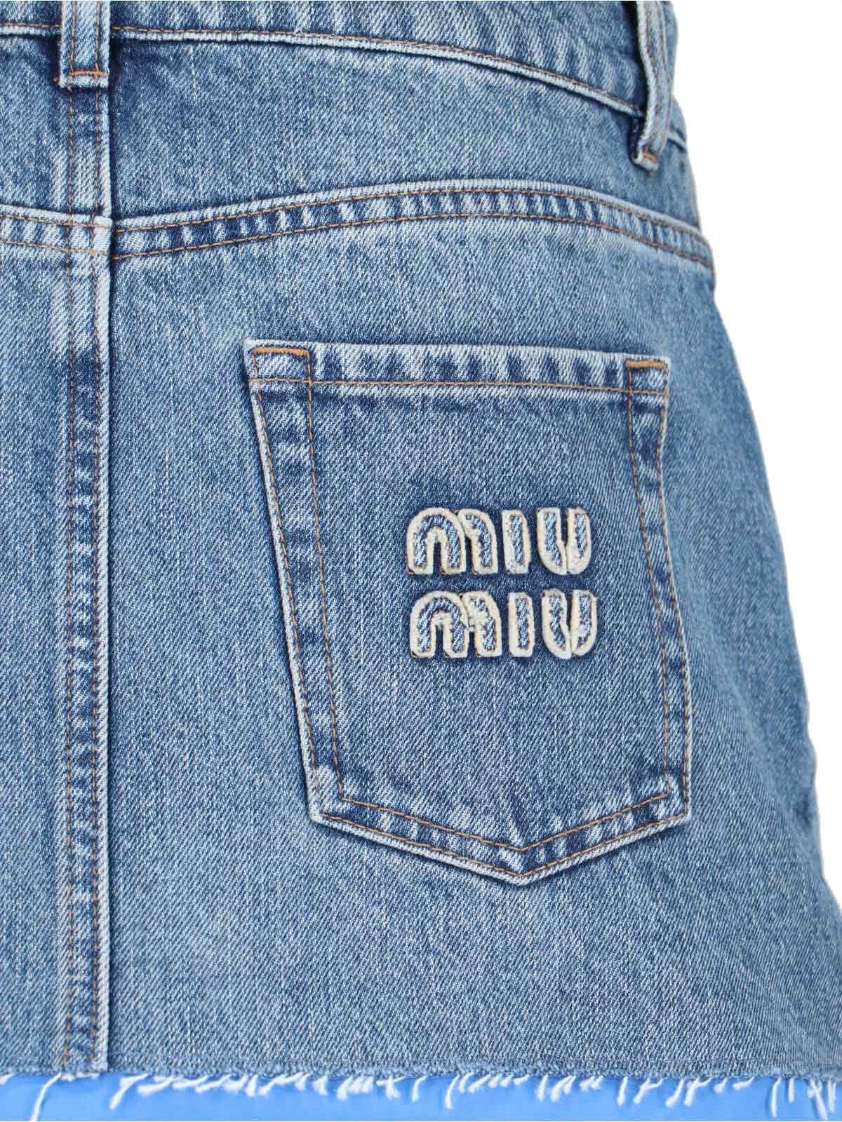 [Miu Miu] Mini skirt SS25 GWD337 OOO 16T1F0013