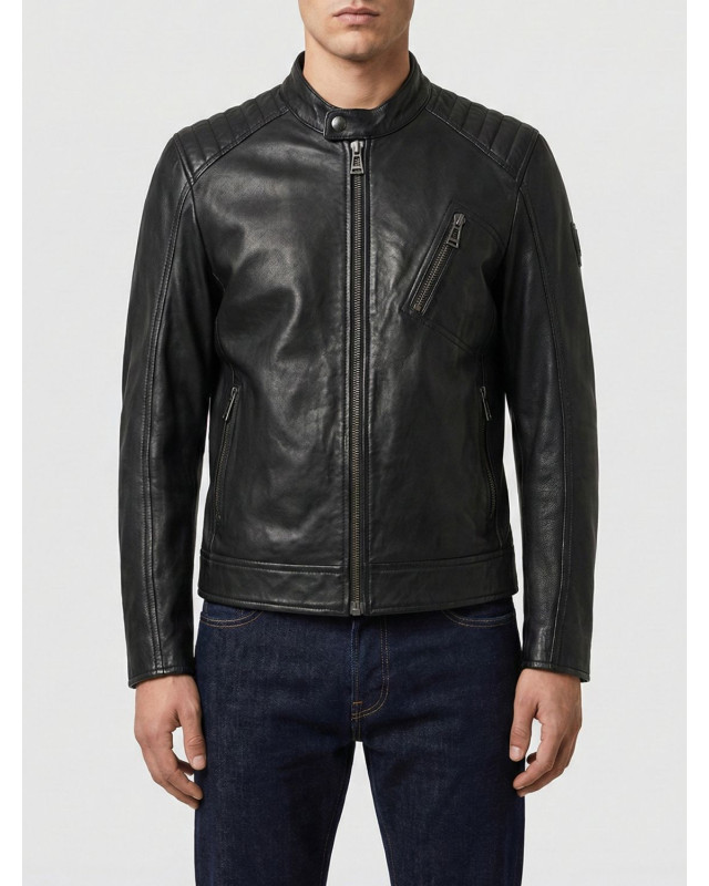 [Belstaff] Leather Jacket SS26 100038 BLACK