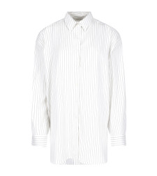 [THE FRANKIE SHOP] Shirts Long Sleeve SS26 OANA FLUID BUTTON UP SHIRTWHITE BLACK STRIPE