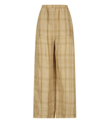[THE FRANKIE SHOP] Trousers SS26 BAXTER SHEER FLUID TRACK PANTSBEIGE GLEN PLAID