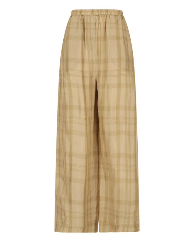 [THE FRANKIE SHOP] Trousers SS26 BAXTER SHEER FLUID TRACK PANTSBEIGE GLEN PLAID
