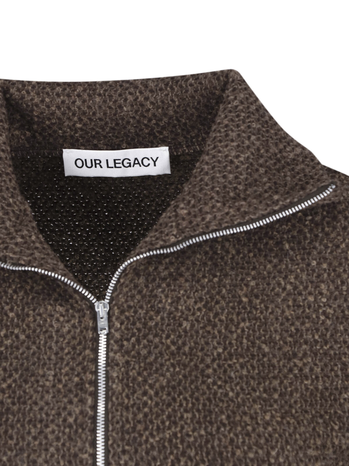 [Our Legacy] Cardigan FW25 W4256SBBROWN SPARSE BUCKLE WEAVE
