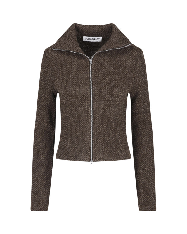 [Our Legacy] Cardigan FW25 W4256SBBROWN SPARSE BUCKLE WEAVE