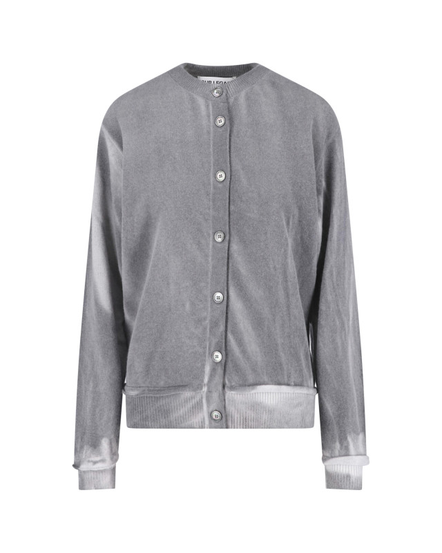 [Our Legacy] Cardigan FW25 W4253DGGREY SPRAY DYE CHERUB WOOL