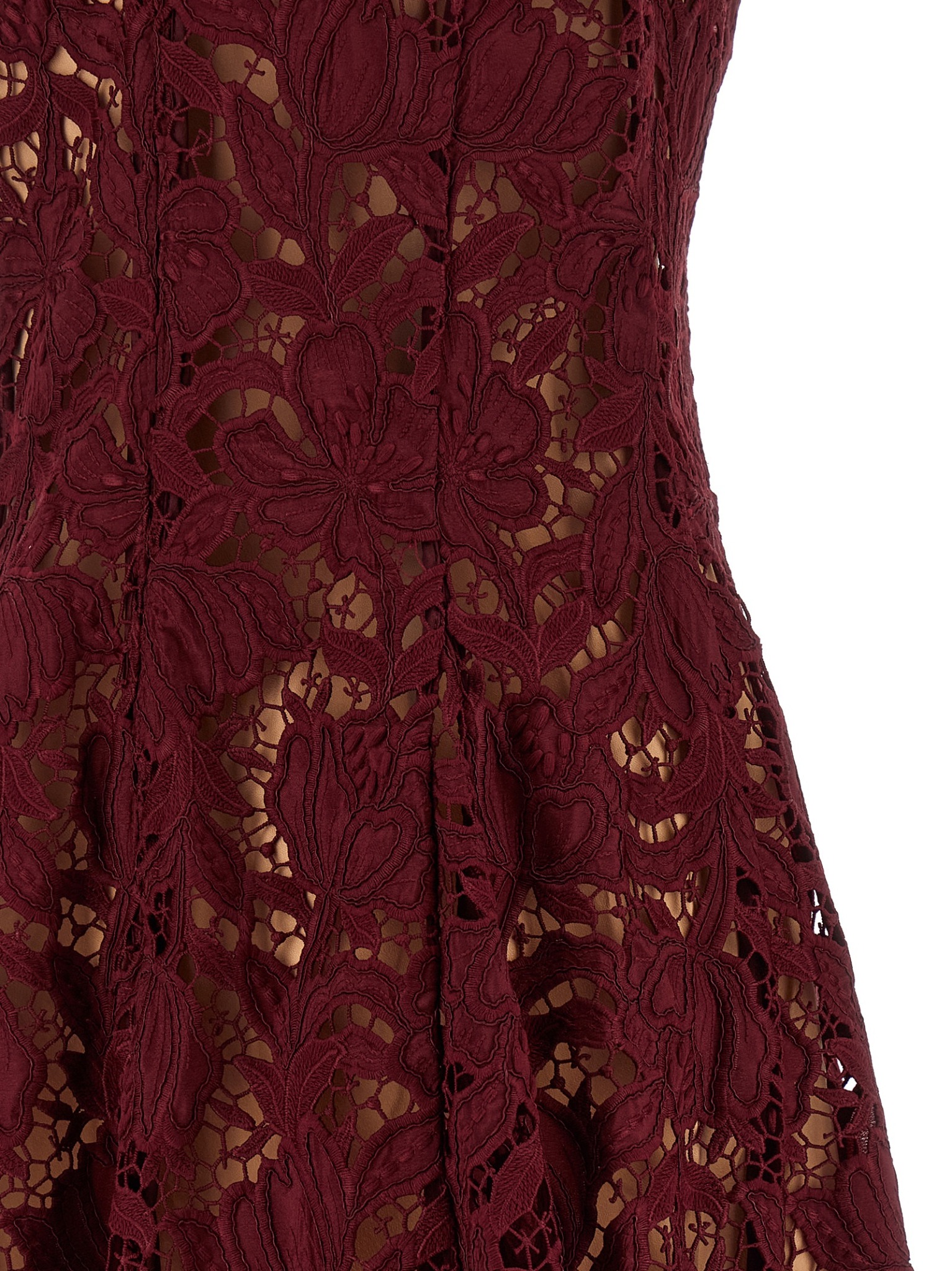 [SELF PORTRAIT] Short sleeve dress FW26 PF26111SABUBURGUNDY