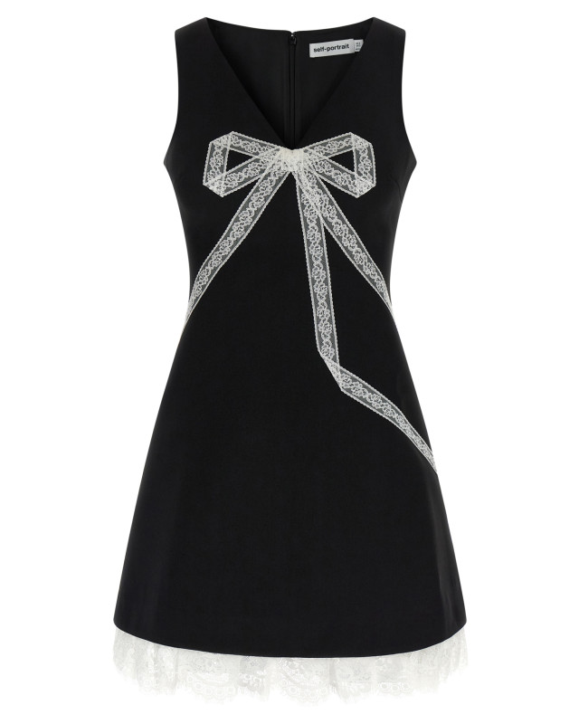 [SELF PORTRAIT] Sleeveless dress FW26 PF26004SBBLACK