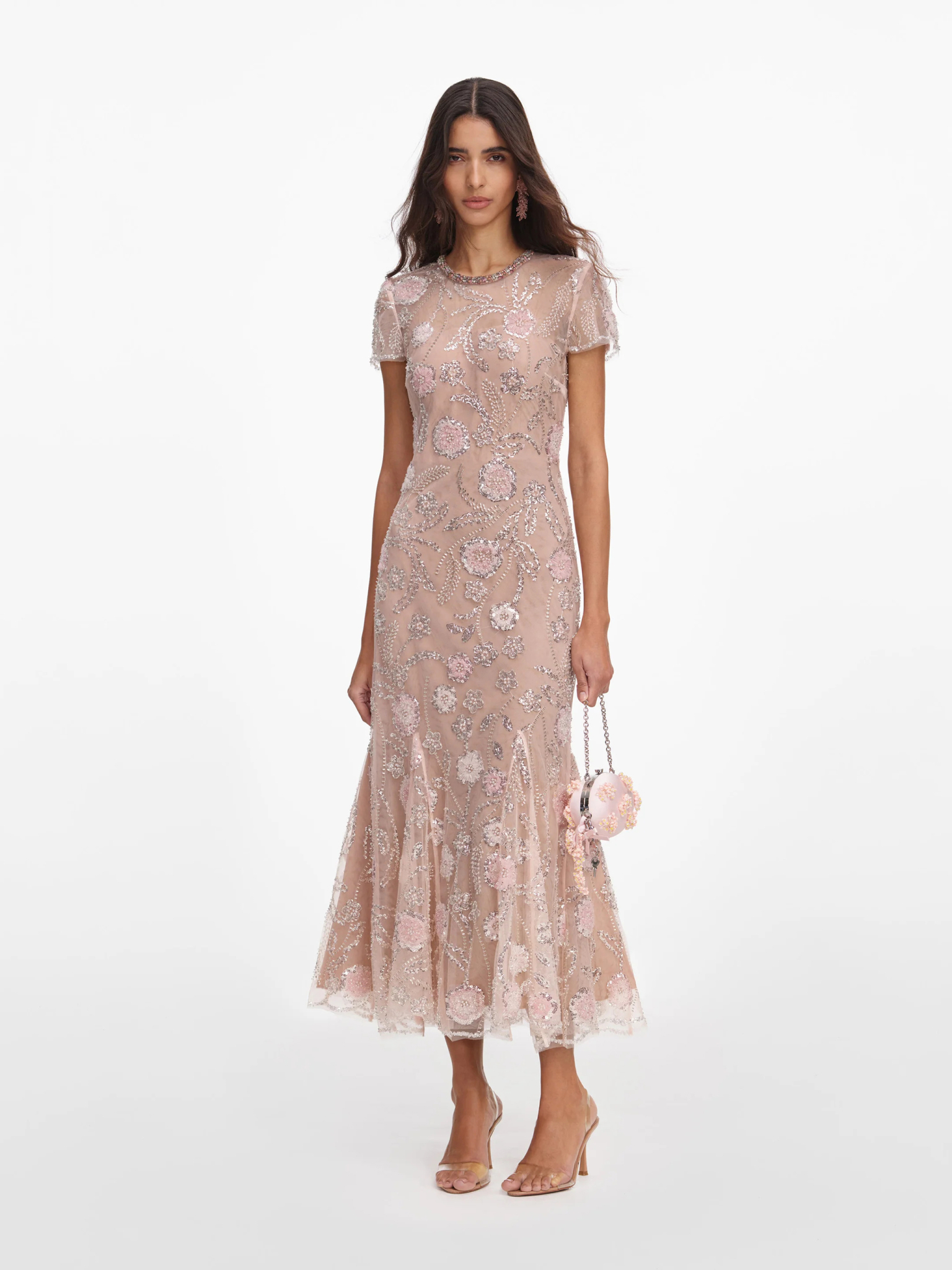 [SELF PORTRAIT] Short sleeve dress FW26 PF26145MPPINK