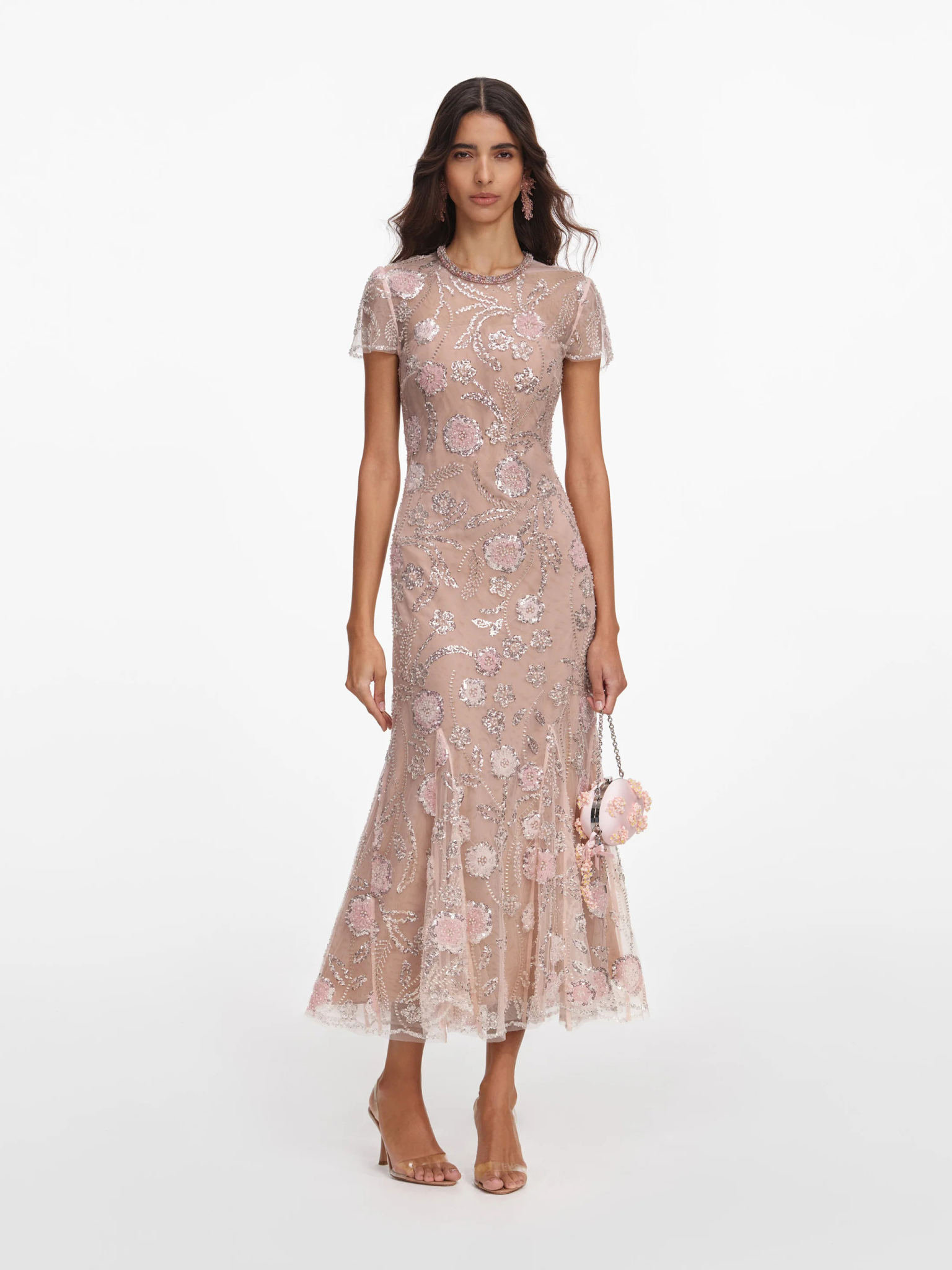 [SELF PORTRAIT] Short sleeve dress FW26 PF26145MPPINK