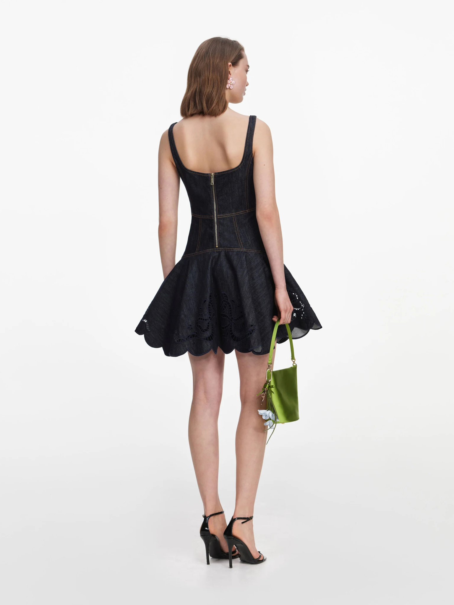 [SELF PORTRAIT] Sleeveless dress FW26 PF26806SBLBLUE
