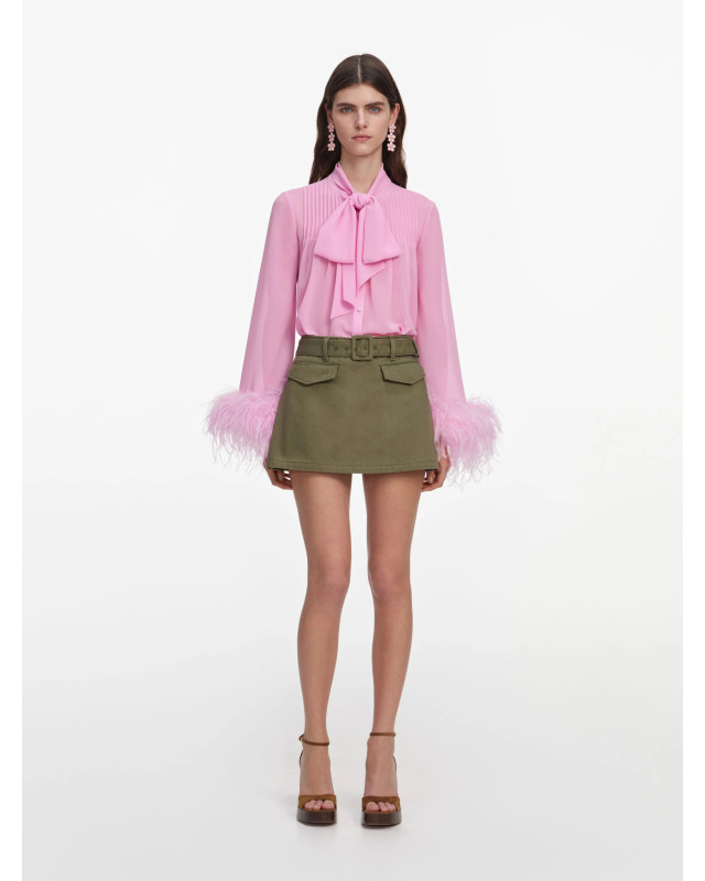 [SELF PORTRAIT] Mini skirt FW26 PF26832SKGKHAKI