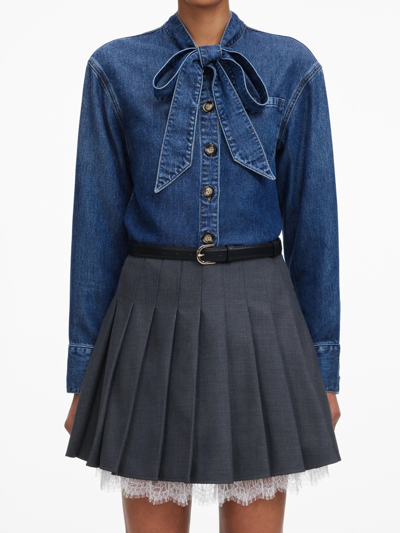 [SELF PORTRAIT] Shirts Long Sleeve FW26 PF26826TBLBLUE