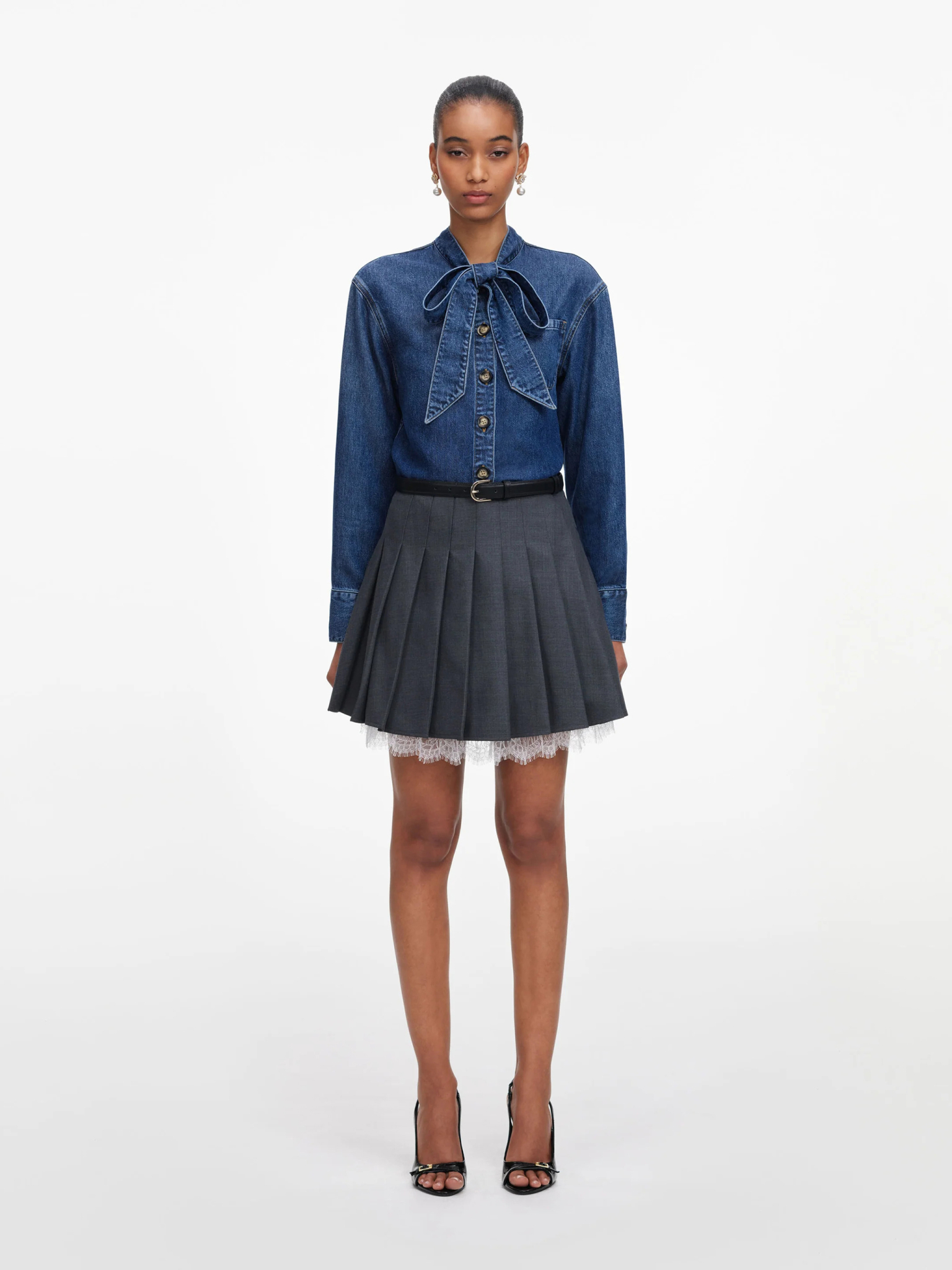 [SELF PORTRAIT] Shirts Long Sleeve FW26 PF26826TBLBLUE