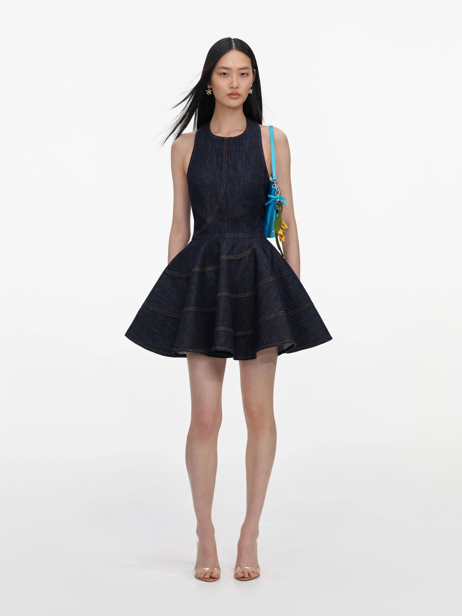 [SELF PORTRAIT] Sleeveless dress FW26 PF26810SBLBLUE
