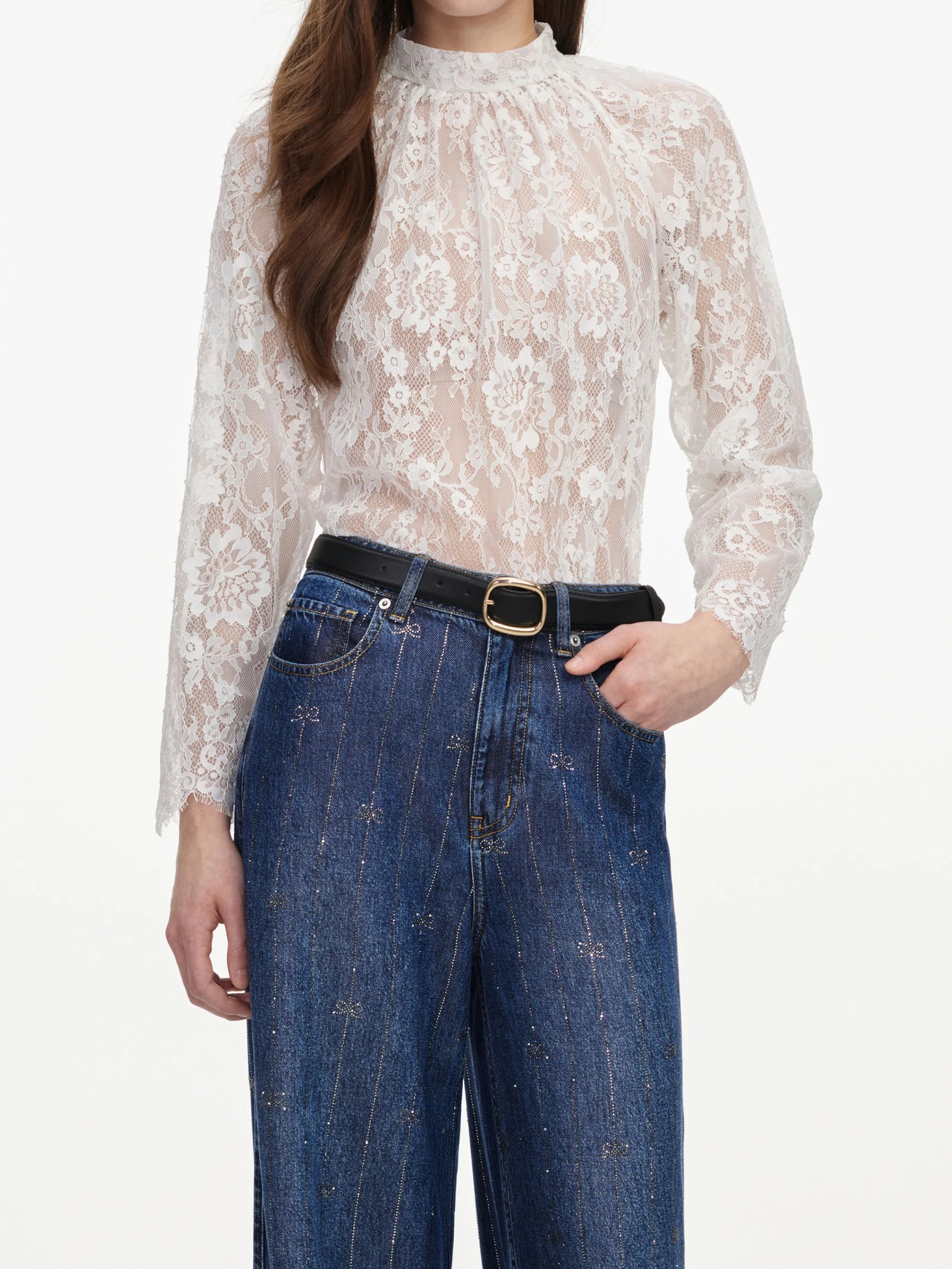 [SELF PORTRAIT] Blouse FW26 PF26032TAWWHITE