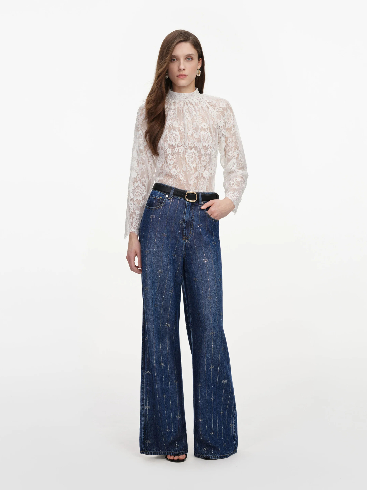 [SELF PORTRAIT] Blouse FW26 PF26032TAWWHITE