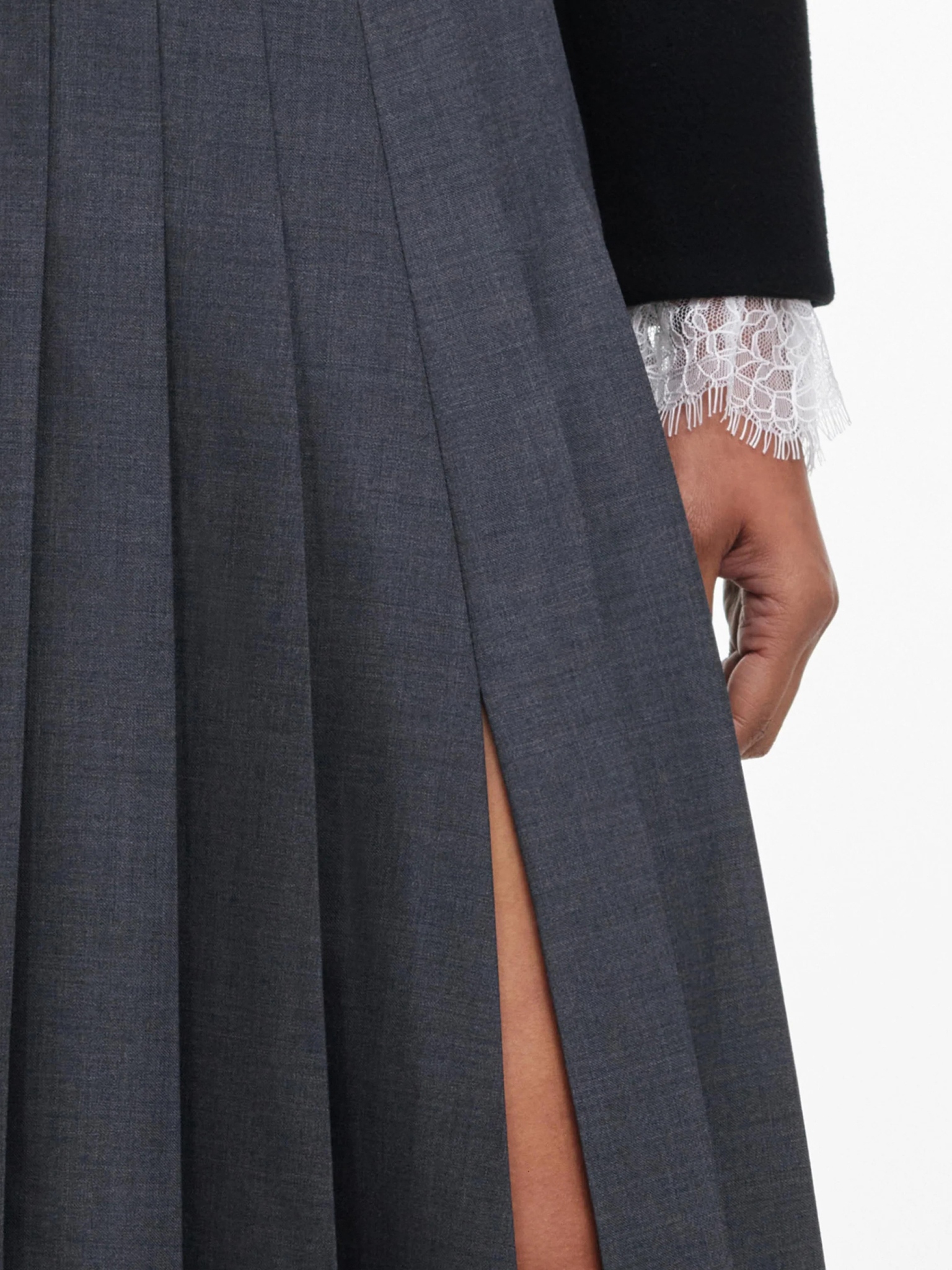 [SELF PORTRAIT] Long skirt FW26 PF26137XSKGRGREY