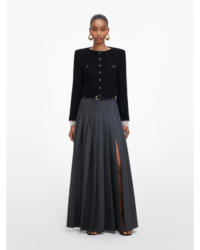 [SELF PORTRAIT] Long skirt FW26 PF26137XSKGRGREY
