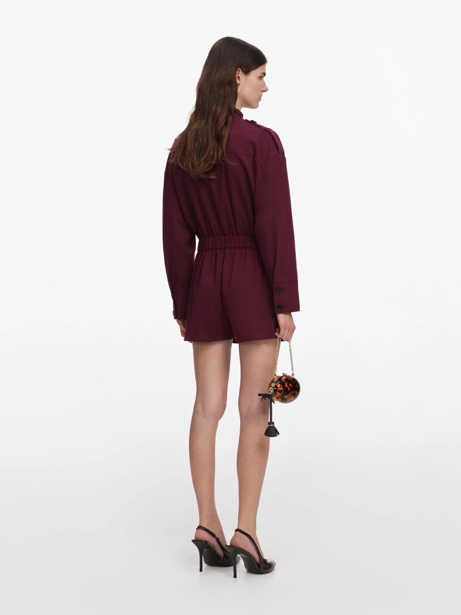 [SELF PORTRAIT] Jump suit FW26 PF26136JSBUBURGUNDY