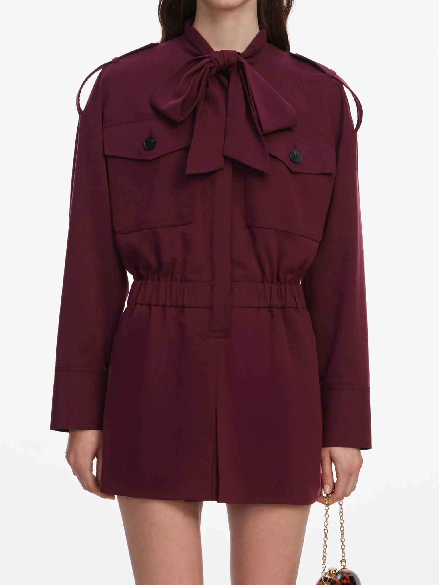 [SELF PORTRAIT] Jump suit FW26 PF26136JSBUBURGUNDY