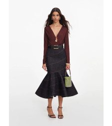 [SELF PORTRAIT] Long skirt FW26 PF26810MSKBLBLUE