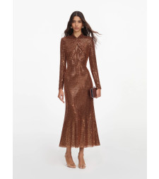 [SELF PORTRAIT] Sleeveless dress FW26 PF26116MBRBROWN