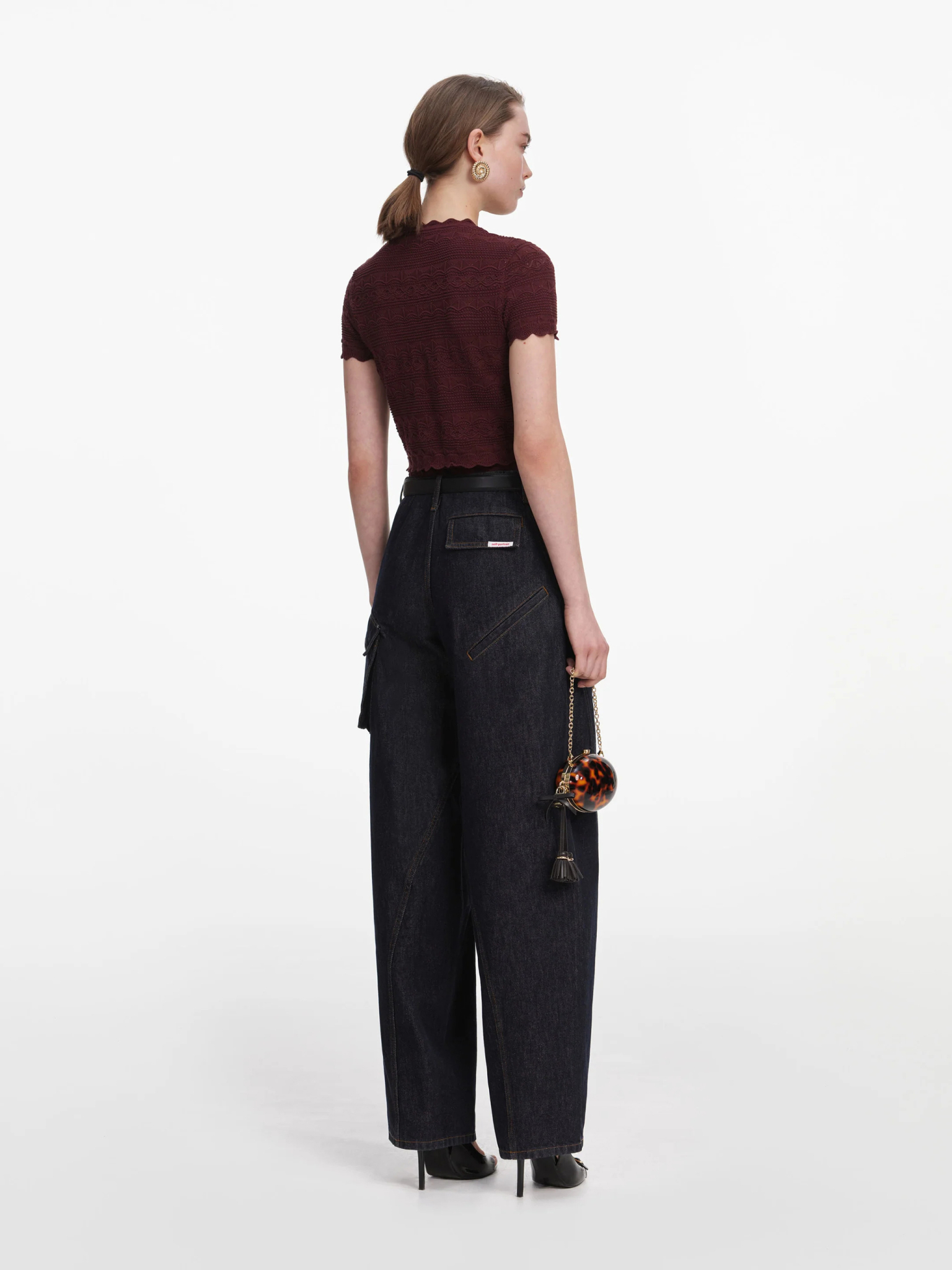 [SELF PORTRAIT] T-shirts Short Sleeve FW26 PF26069TBRBROWN