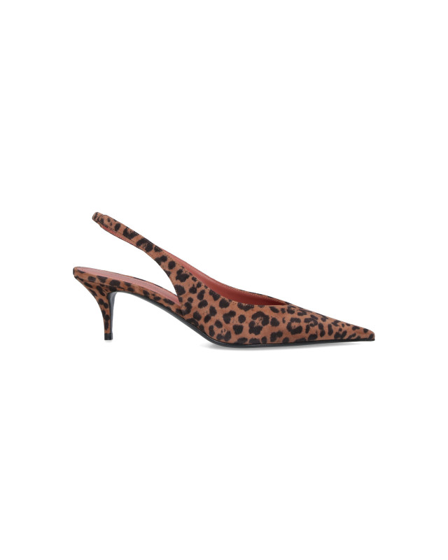 [Amina Muaddi] Pumps FW25 15S365620ANOLEOPARD PRINTED SUEDE