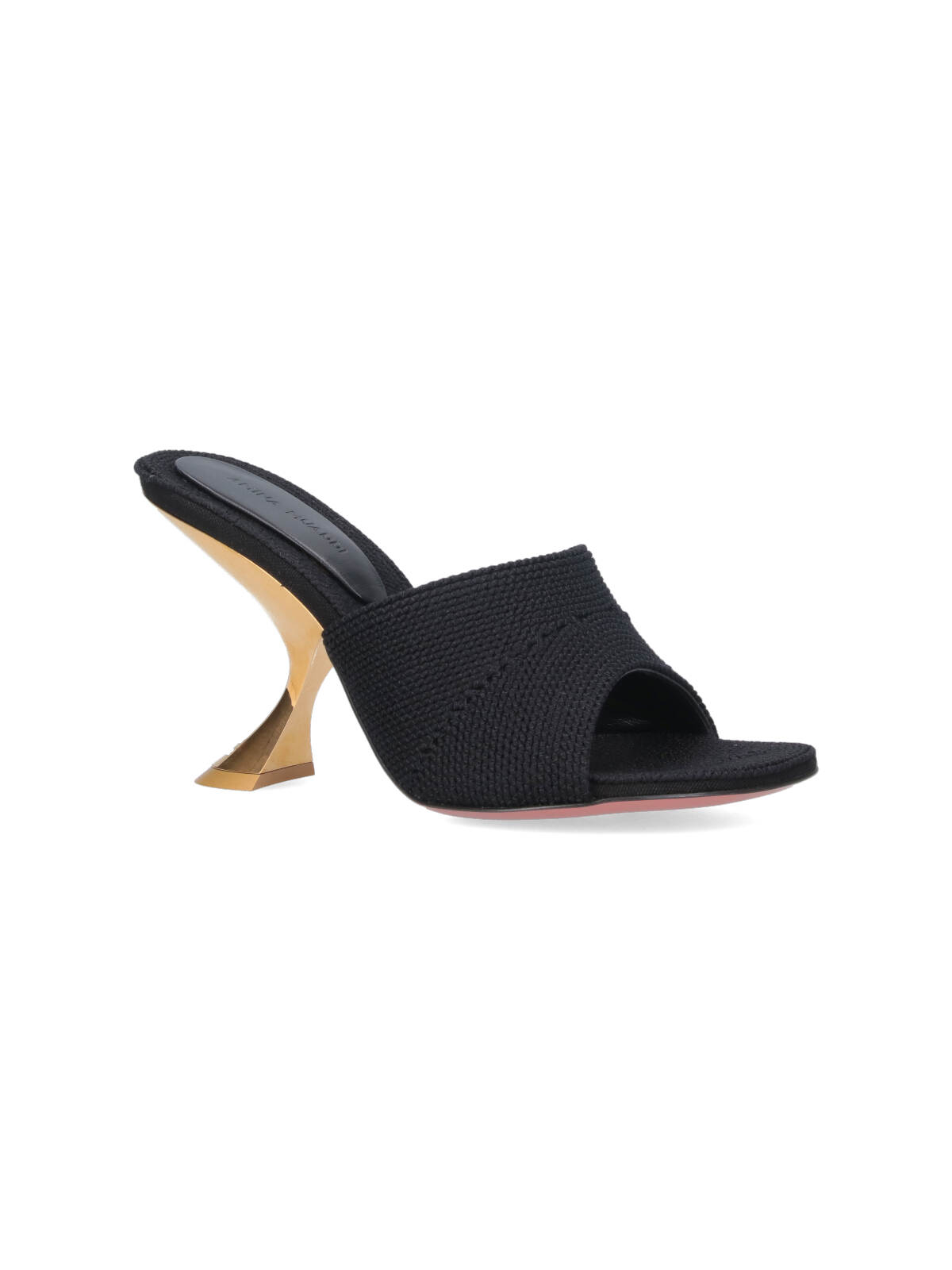 [Amina Muaddi] Pumps SS25 14S364279TAYWOVEN BLACK GOLD METAL