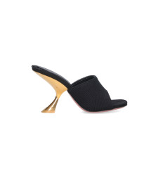 [Amina Muaddi] Pumps SS25 14S364279TAYWOVEN BLACK GOLD METAL