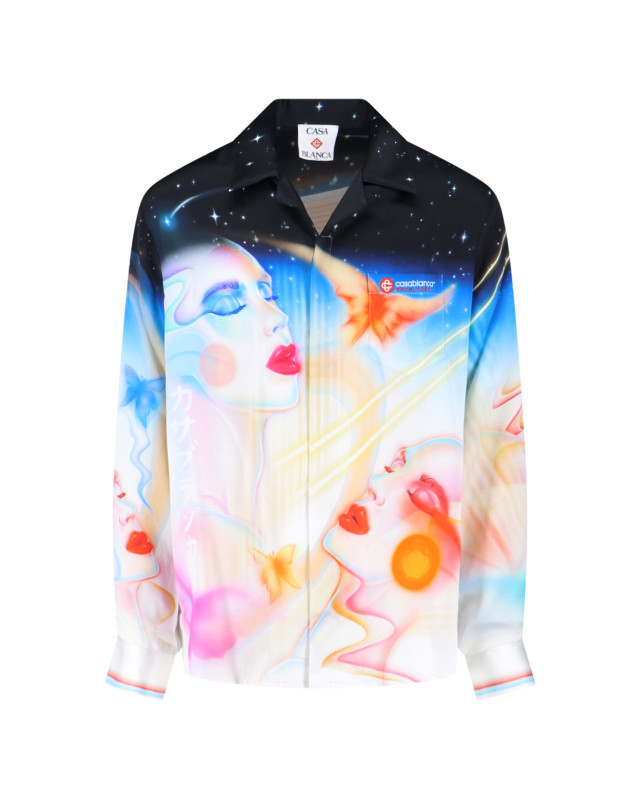 [Casablanca] Shirts Long Sleeve FW25 U MPF25 SH 006 02GALACTIC CONNECTION