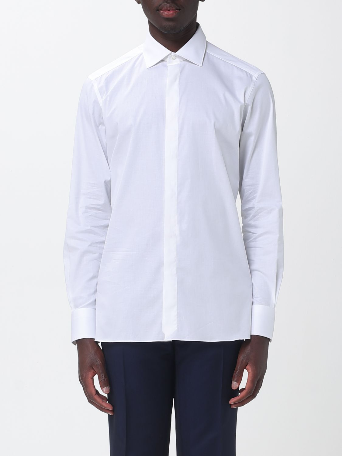 [ZEGNA] Shirts Long Sleeve SS26 9MFCMT301350A3 100