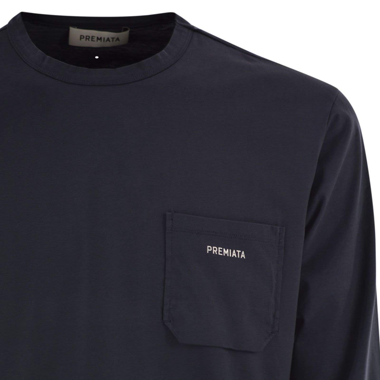 [Premiata] T-shirts Long Sleeve FW25 PA1029 BLUE