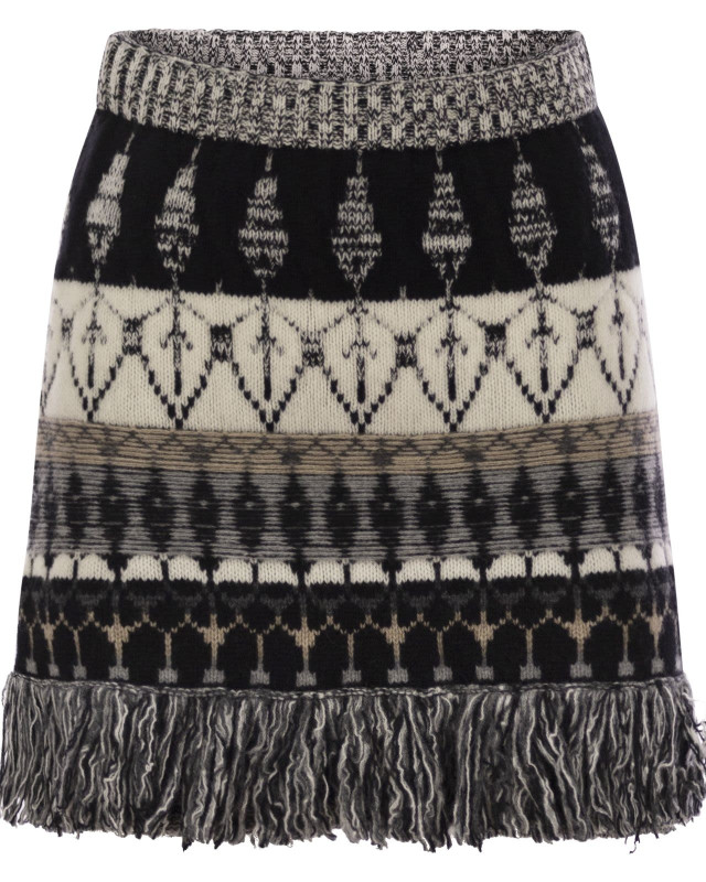 [Vanise] Mini skirt FW24 V31551 BURRO/NERO