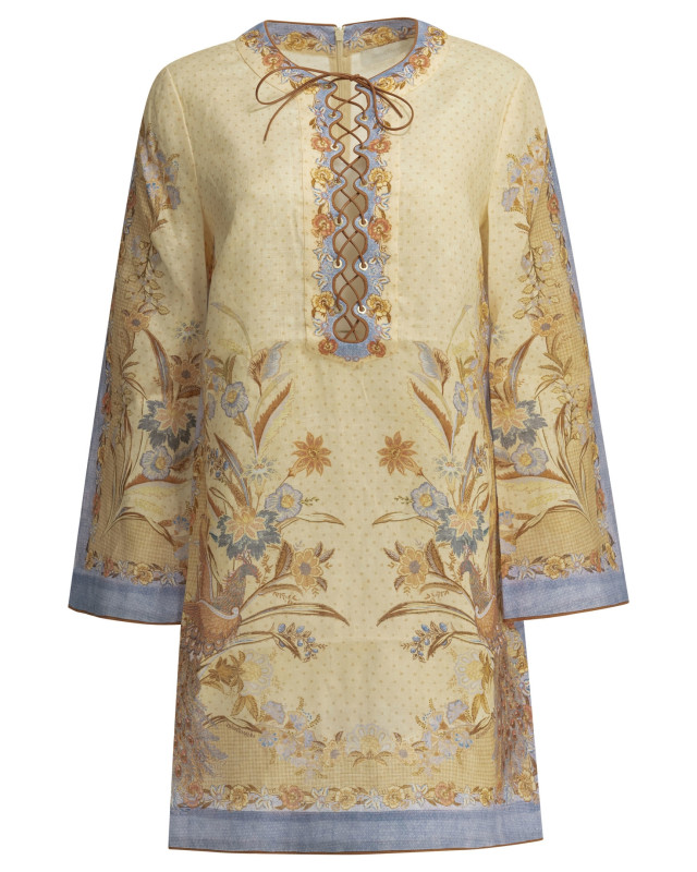 [Zimmermann] Long sleeve dress FW26 8076DSS262BSFL