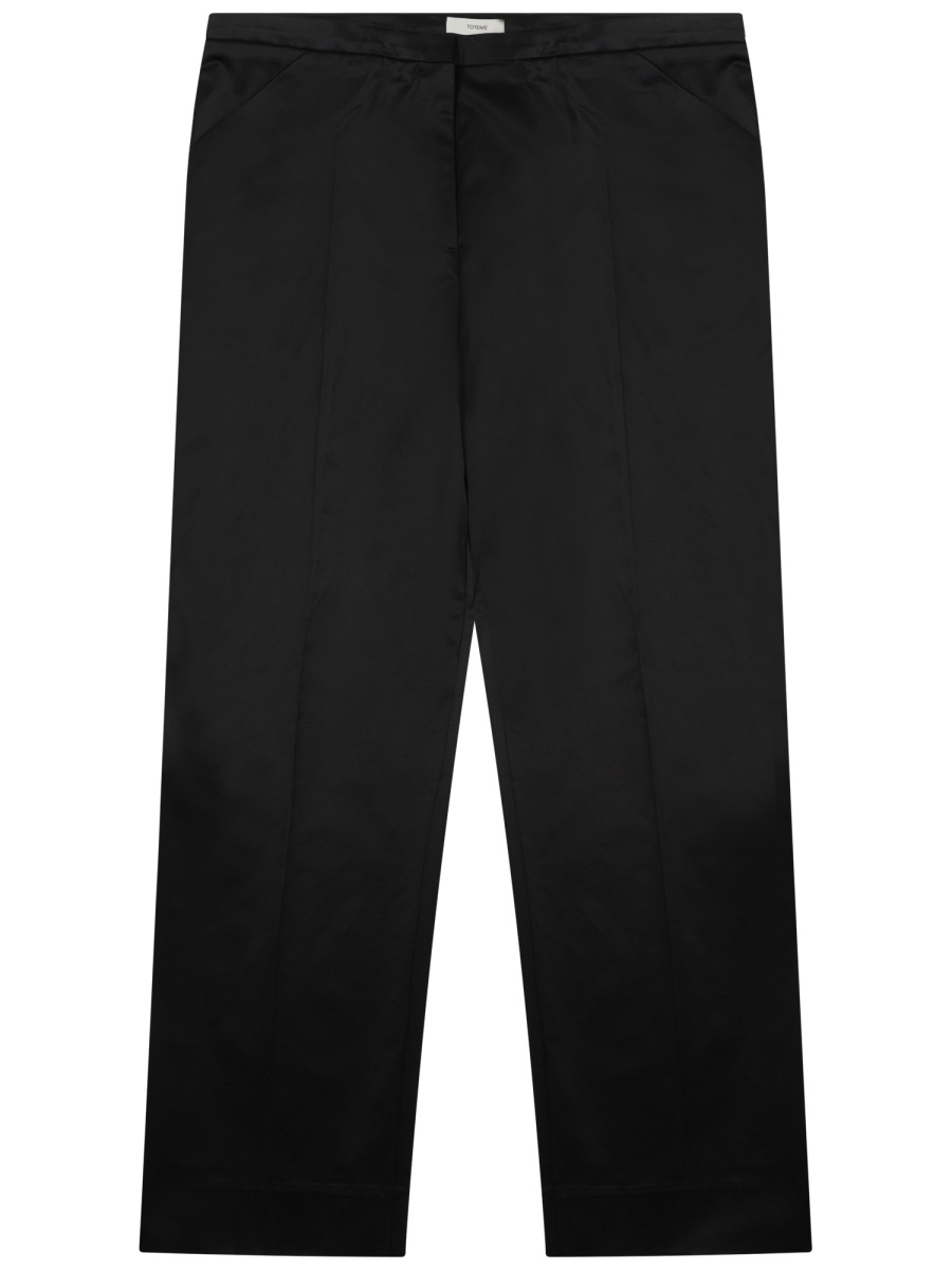 [TOTEME] Pants SS25 252WRB0248FB0391_BLACK001