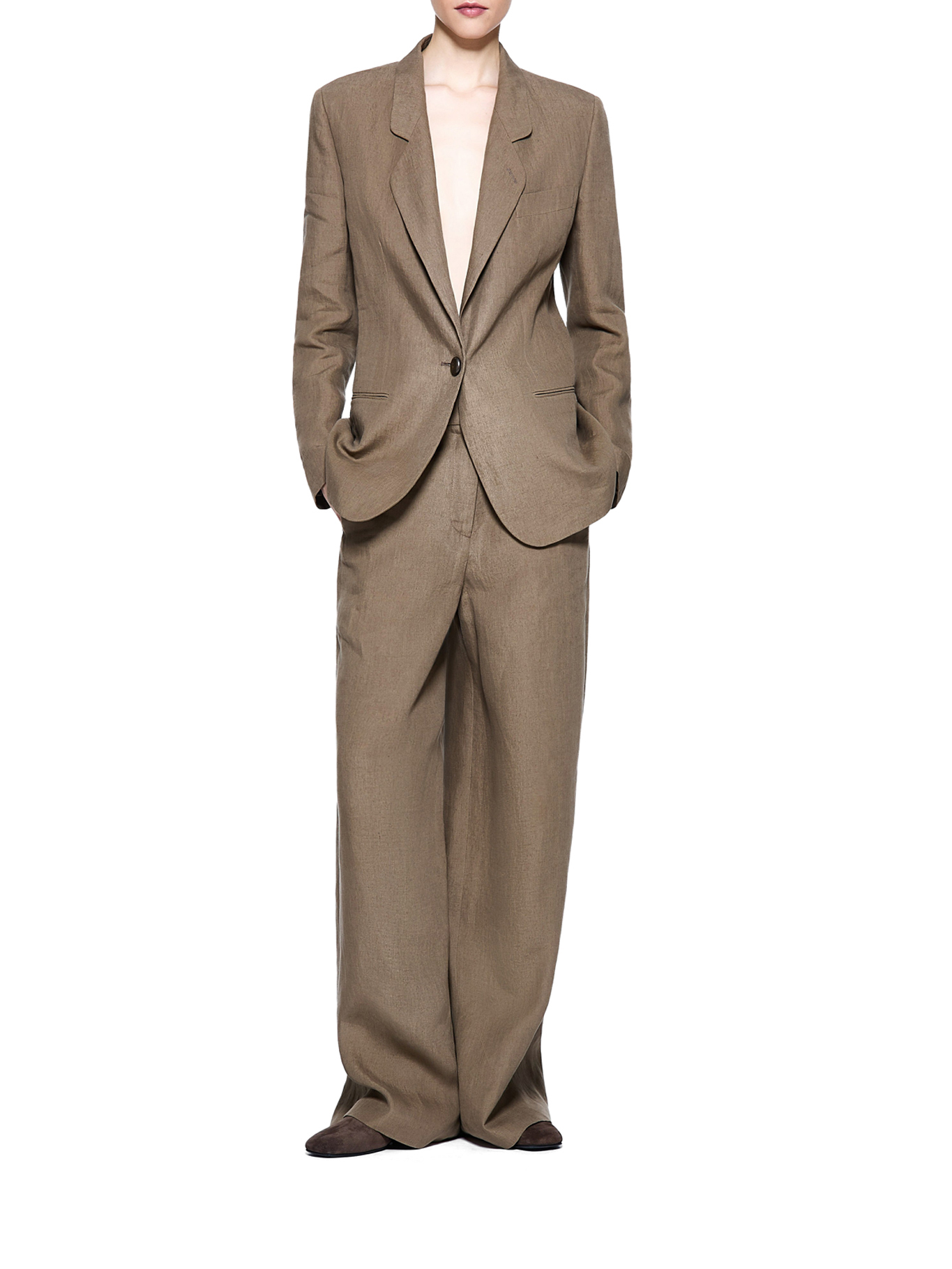 [Giorgio Armani] Trousers SS26 GW002791TE11126U6252 SMOKY QUARTZ
