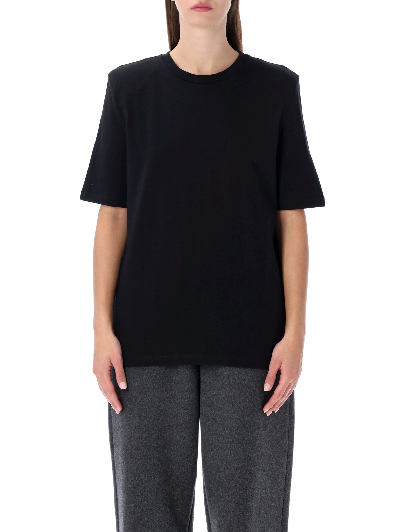 [THE FRANKIE SHOP] T-shirts Short Sleeve SS26 TSFS21180100BLACK
