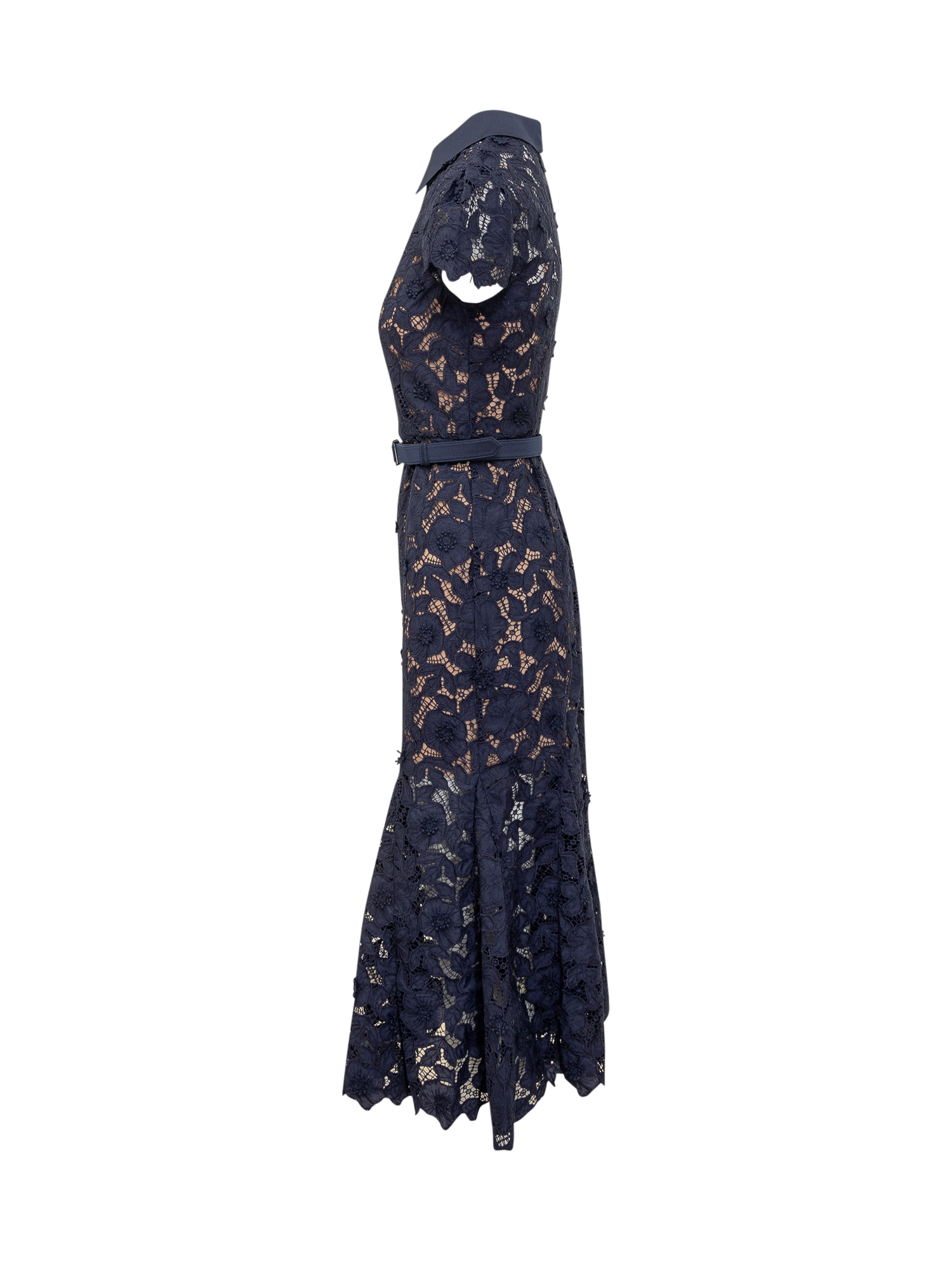 [Self-portrait] Short sleeve dress SS26 RS26171MN NAVY