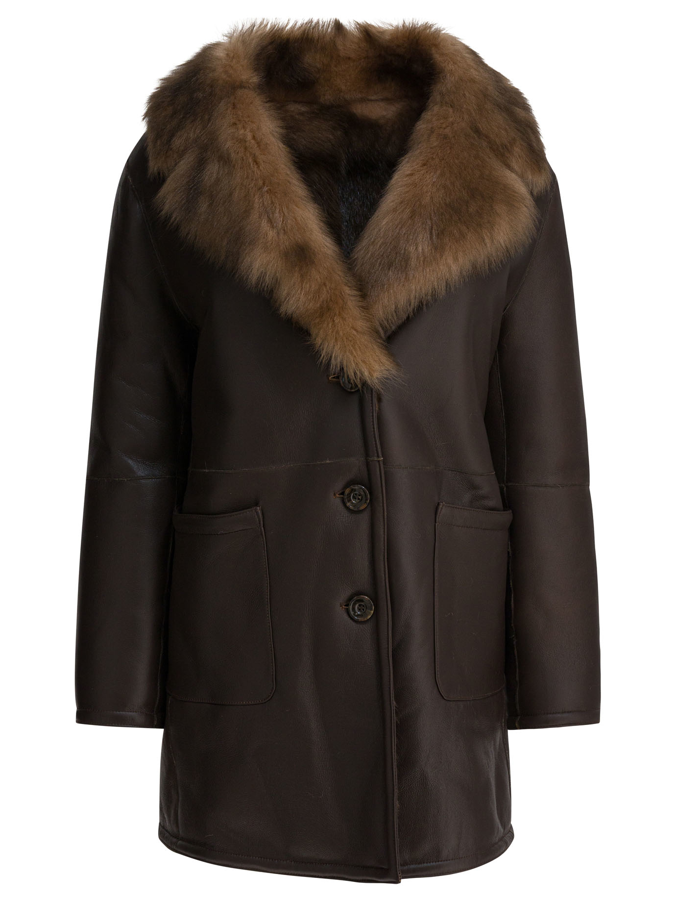 [B&W] Fur Jacket FW26 1650MONTONEMARRONE